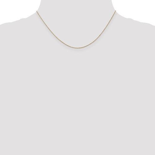 14k 0.75mm Solid Polished Cable Chain - Seattle Gold Grillz