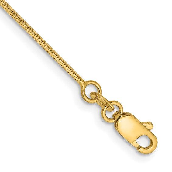 14k 0.80mm Octagonal Snake Bracelet - Seattle Gold Grillz