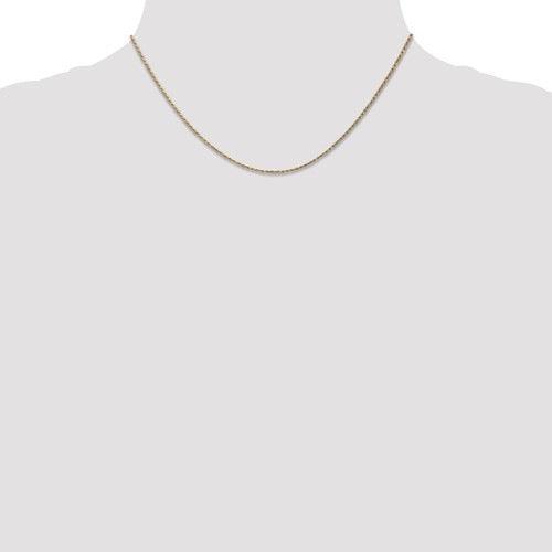 14k 0.95mm Carded Cable Rope Chain - Seattle Gold Grillz