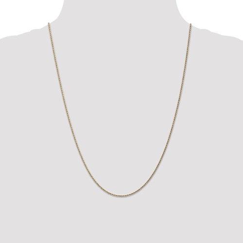 14k 0.95mm Carded Cable Rope Chain - Seattle Gold Grillz