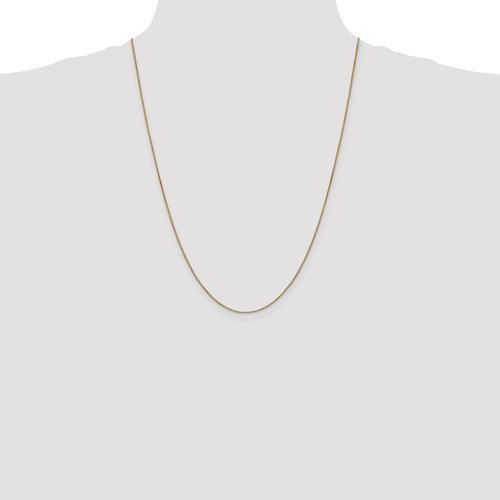 14k 0.9mm Box Chain with Spring Ring - Seattle Gold Grillz