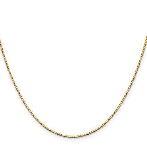 14k 1.05mm Box Chain - Seattle Gold Grillz