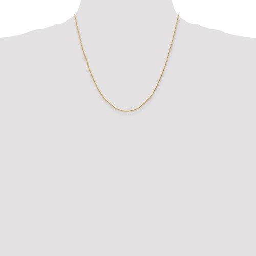 14K 1.0mm Diamond Cut Wheat Chain - Seattle Gold Grillz