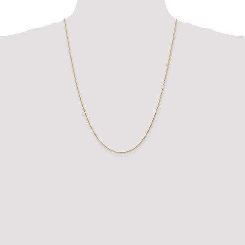 14K 1.0mm Diamond Cut Wheat Chain - Seattle Gold Grillz