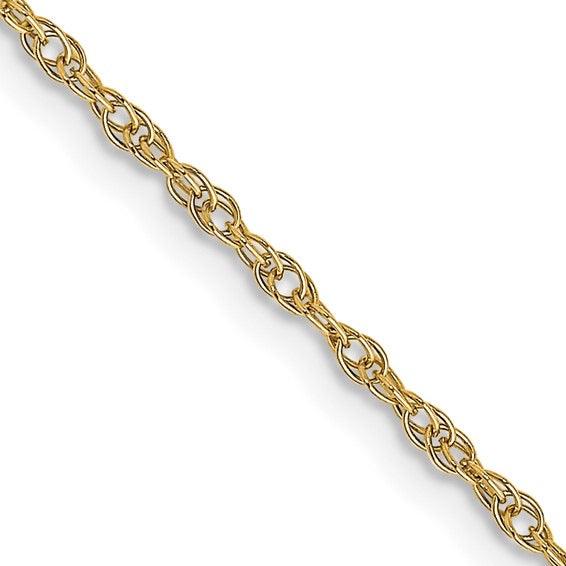 14K 1.15mm Carded Cable Rope Chain - Seattle Gold Grillz