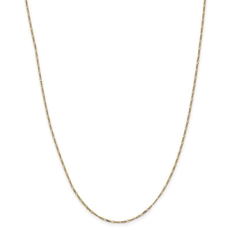 14k 1.25mm Flat Figaro Chain - Seattle Gold Grillz