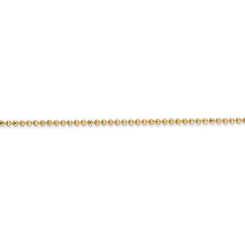 14k 1.2mm 10 Inch Diamond Cut Baby Ball Bracelet - Seattle Gold Grillz