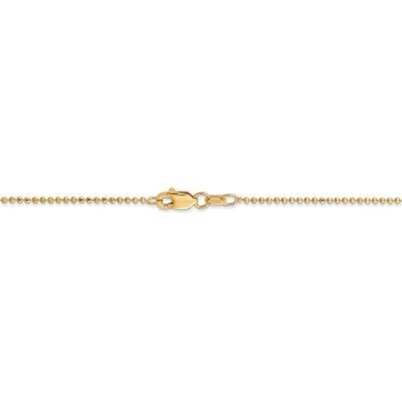 14k 1.2mm 10 Inch Diamond Cut Baby Ball Bracelet - Seattle Gold Grillz