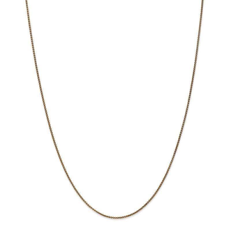 14K yellow gold 1.25mm diamond-cut Spiga chain