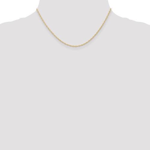 14K 1.35mm Carded Cable Rope Chain - Seattle Gold Grillz