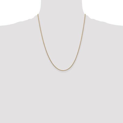 14k 1.4mm Round Open Cable Chain - Seattle Gold Grillz