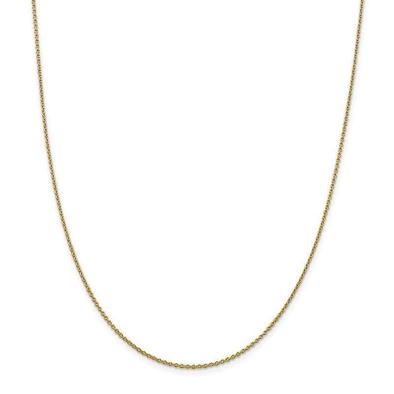 14k 1.4mm Solid Polished Cable Chain - Seattle Gold Grillz