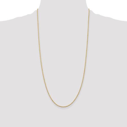 14k 1.50mm Diamond Cut Rope with Lobster Clasp Chain - Seattle Gold Grillz