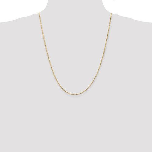 14k 1.50mm Diamond Cut Rope with Lobster Clasp Chain - Seattle Gold Grillz