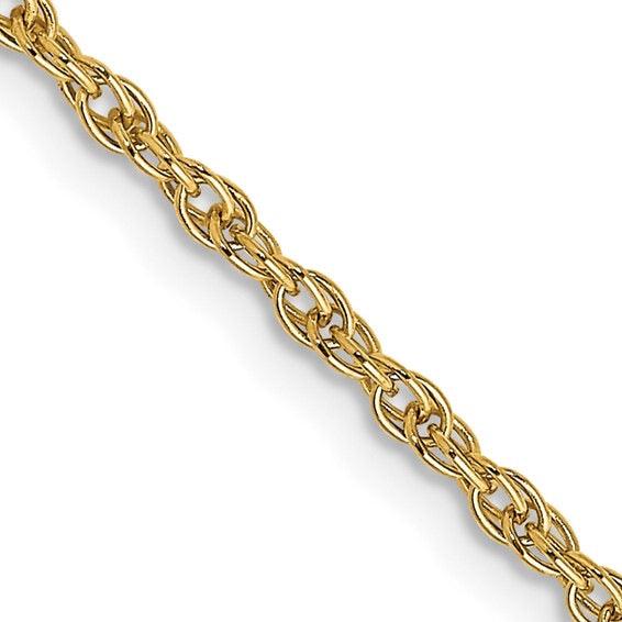 14K 1.55mm Carded Cable Rope Chain - Seattle Gold Grillz
