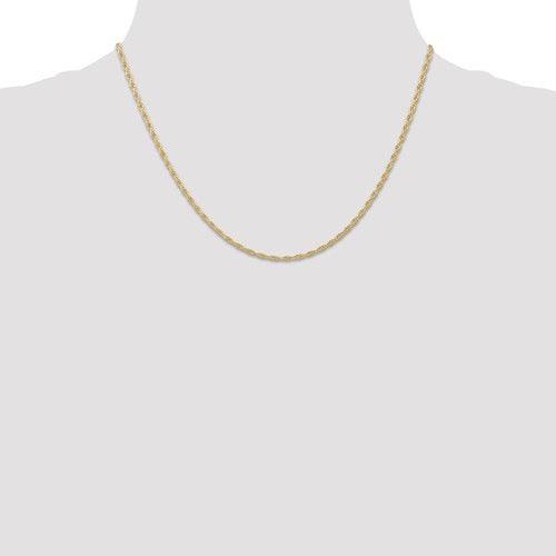14K 1.55mm Carded Cable Rope Chain - Seattle Gold Grillz