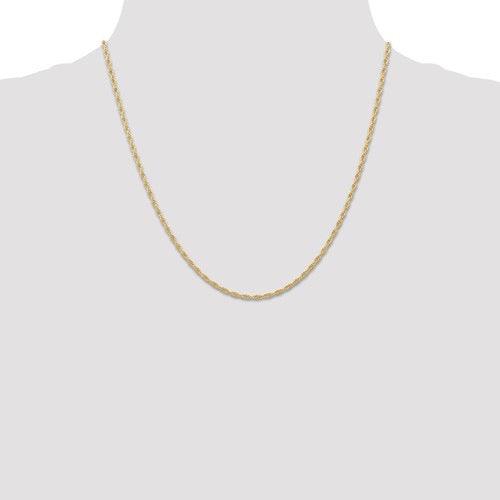14K 1.55mm Carded Cable Rope Chain - Seattle Gold Grillz