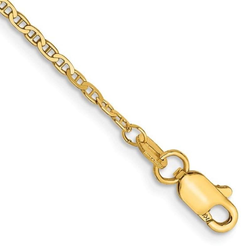 14k 1.5mm Anchor Link Bracelet - Seattle Gold Grillz