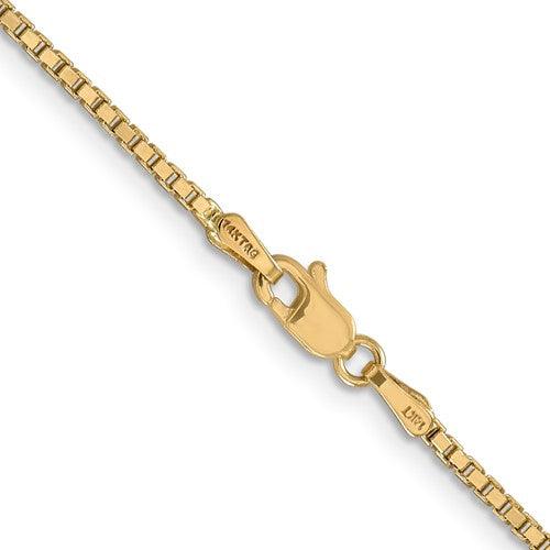 14k 1.5mm Box Chain - Seattle Gold Grillz