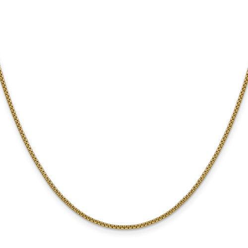 14k 1.5mm Hollow Round Box Chain - Seattle Gold Grillz