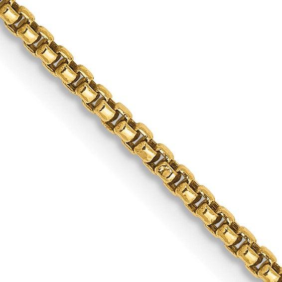 14k 1.5mm Hollow Round Box Chain - Seattle Gold Grillz