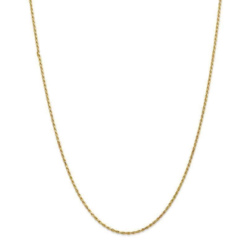 14k 1.6mm Solid Diamond-cut Machine-Made with Lobster Rope Chain - Seattle Gold Grillz