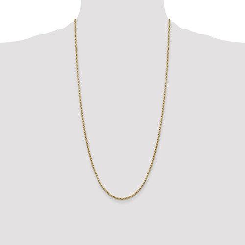 14k 1.75mm Hollow Round Box Chain - Seattle Gold Grillz