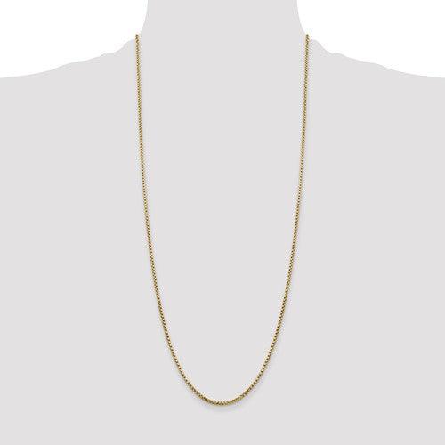 14k 1.75mm Hollow Round Box Chain - Seattle Gold Grillz