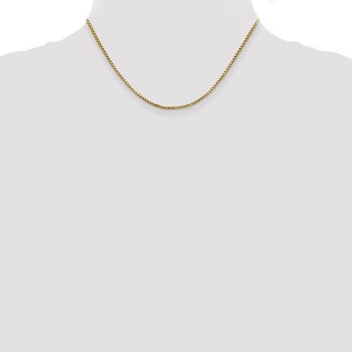 14k 1.75mm Hollow Round Box Chain - Seattle Gold Grillz