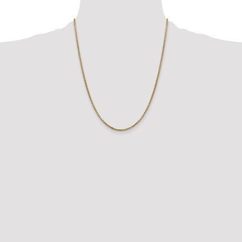 14k 1.75mm Hollow Round Box Chain - Seattle Gold Grillz