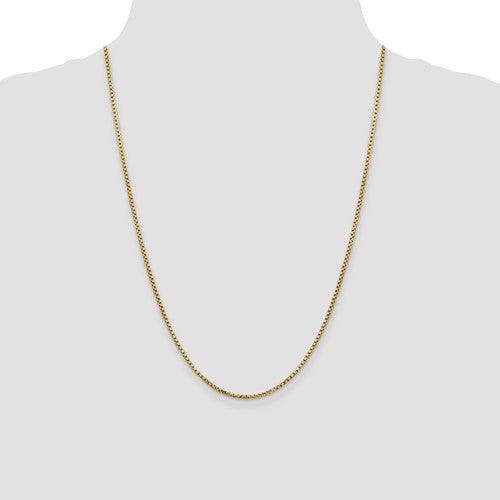 14k 1.75mm Hollow Round Box Chain - Seattle Gold Grillz