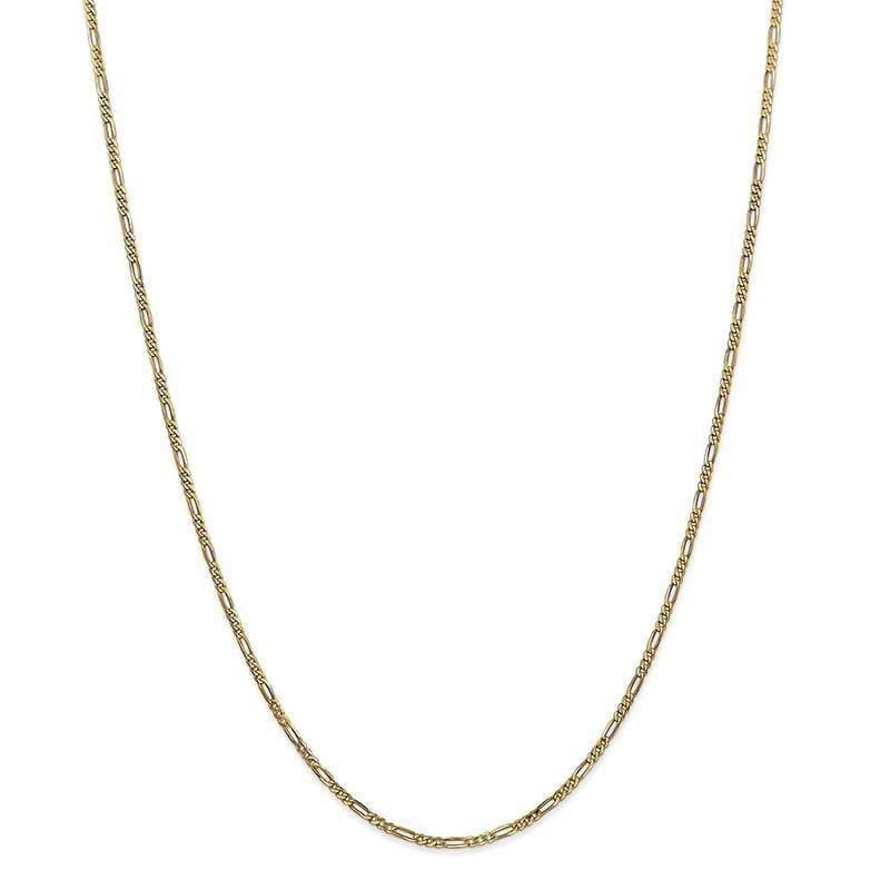 14k 1.80mm Flat Figaro Chain - Seattle Gold Grillz