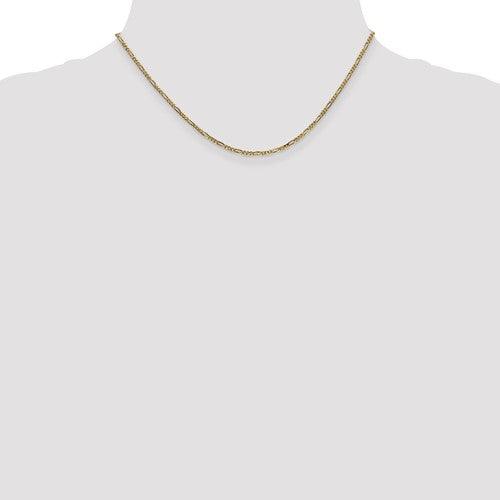 14k 1.80mm Flat Figaro Chain - Seattle Gold Grillz