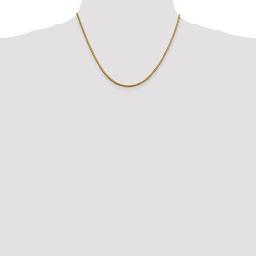14k 1.85mm Round Snake Chain - Seattle Gold Grillz