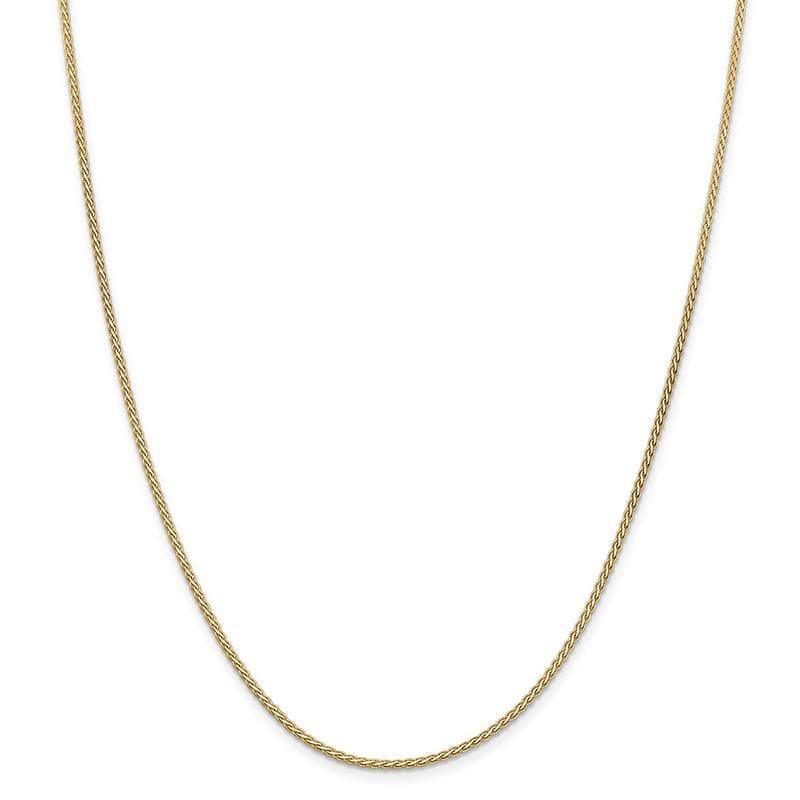 14k 1.8mm 7" Flat Wheat Bracelet - Seattle Gold Grills