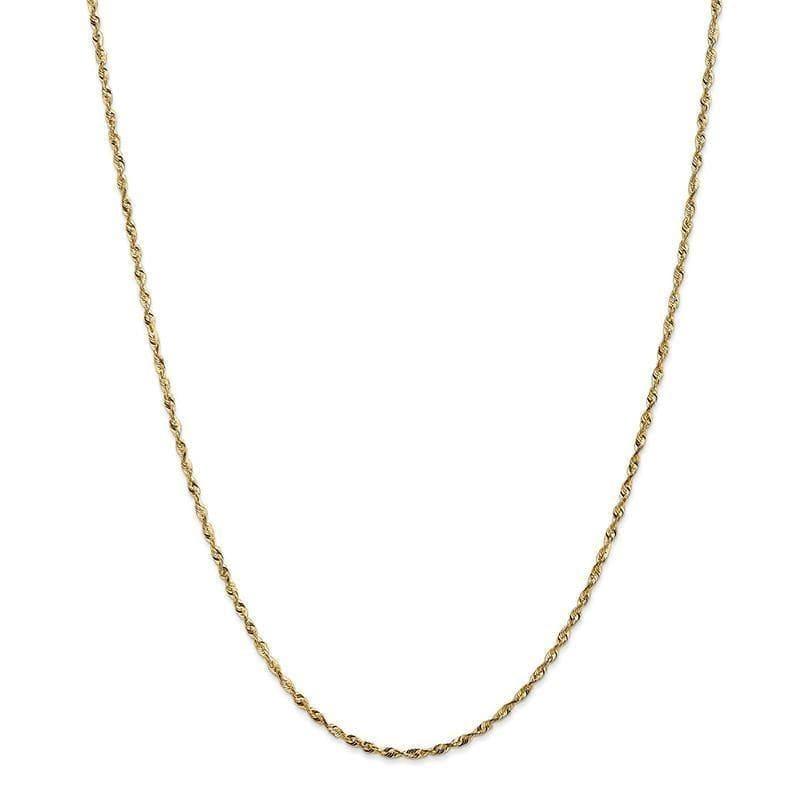 14k 1.8mm Diamond-cut Extra-Light Rope Chain - Seattle Gold Grillz