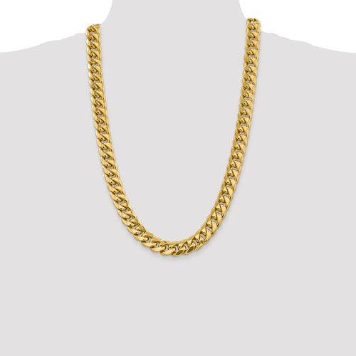 14k 13.2mm Semi-Solid Miami Cuban Link Chain - Seattle Gold Grillz