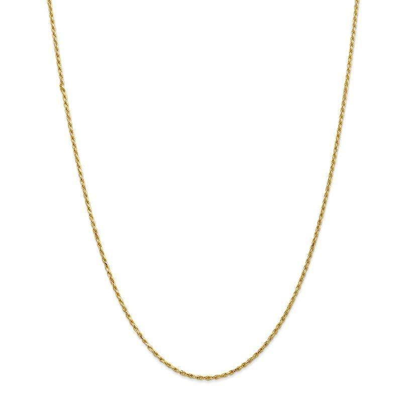 14k 14 Inch 1.6mm Solid Diamond-cut Machine-Made with Lobster Rope Chain - Seattle Gold Grillz