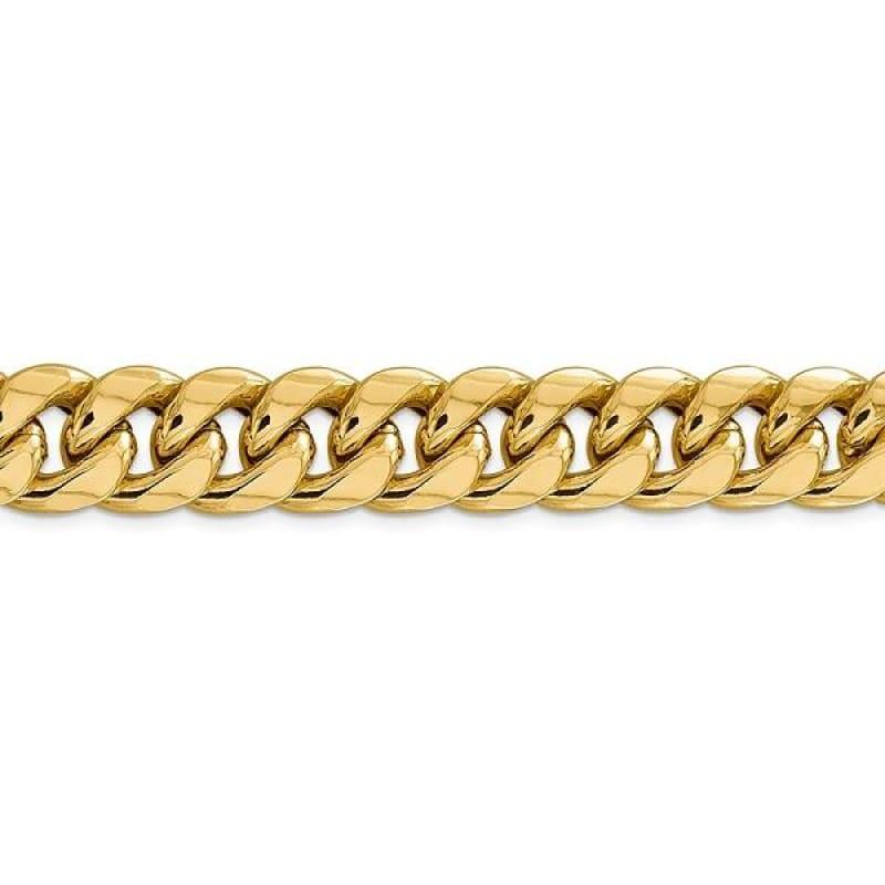 14k 15mm Semi-Solid Miami Cuban Bracelet - Seattle Gold Grillz