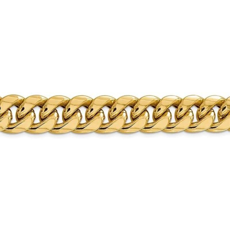 14k 15mm Semi-Solid Miami Cuban Bracelet - Seattle Gold Grills