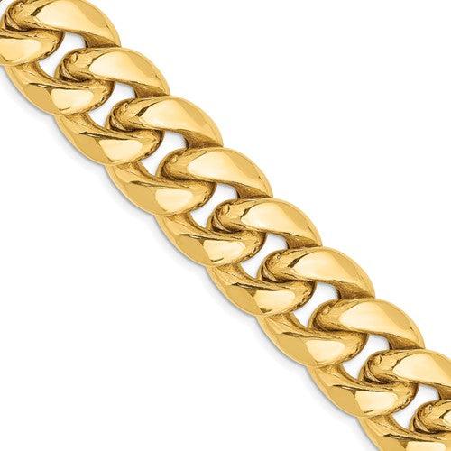 14k 15mm Semi-Solid Miami Cuban Link Chain - Seattle Gold Grillz