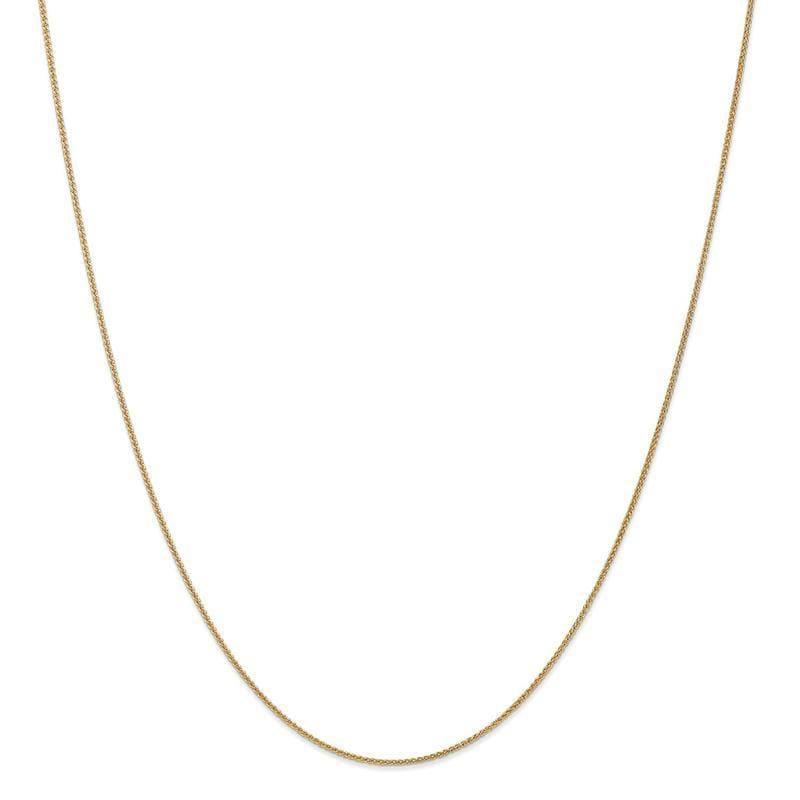 14k 1mm 14" Solid Polished Spiga Chain - Seattle Gold Grillz