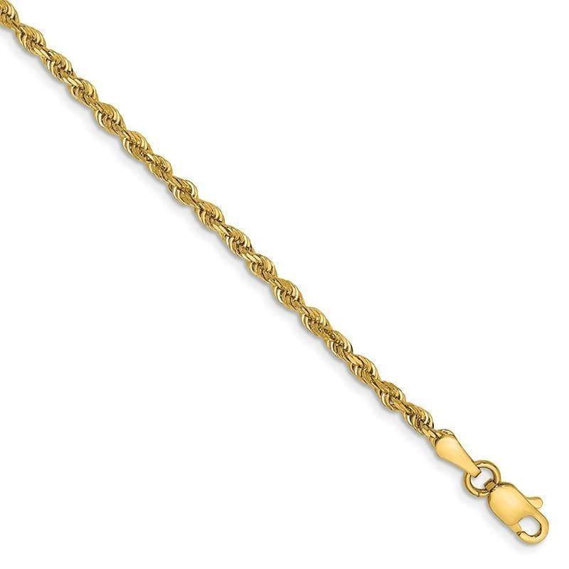 14k 2.25mm D-C Quadruple Rope Bracelet - Seattle Gold Grillz