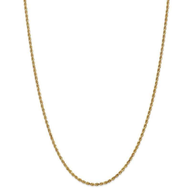 14k 2.25mm Diamond Cut Rope with Lobster Clasp Chain - Seattle Gold Grillz