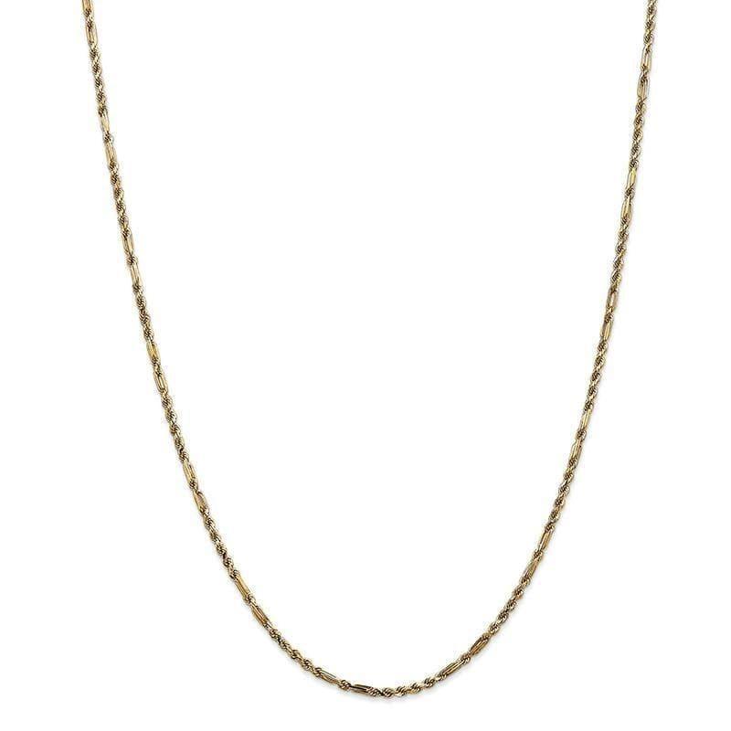 14k 2.25mm Milano Rope Chain - Seattle Gold Grillz