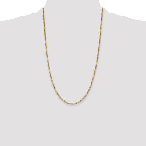 14k 2.3mm Beveled Curb Chain - Seattle Gold Grillz