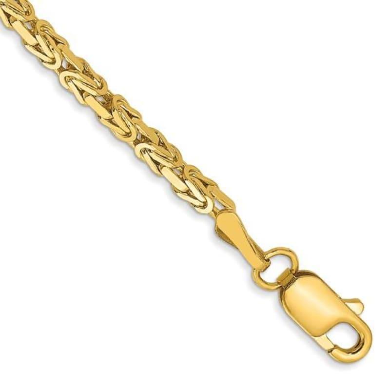 14k 2.5mm Byzantine Bracelet - Seattle Gold Grillz