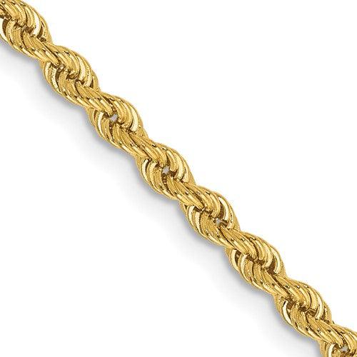 14k 2.5mm Handmade Regular Rope Chain - Seattle Gold Grillz