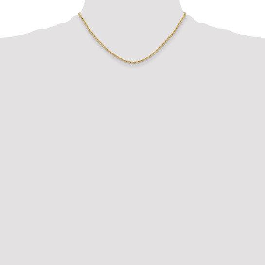14k 2.5mm Semi-Solid Rope Chain - Seattle Gold Grillz
