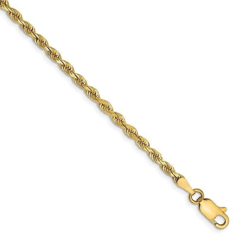 14k 2.75mm D-C Quadruple Rope Bracelet - Seattle Gold Grillz